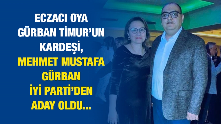 Eczacı Oya Gürban Timur’un kardeşi, Mehmet Mustafa Gürban İYİ Parti’den aday oldu.