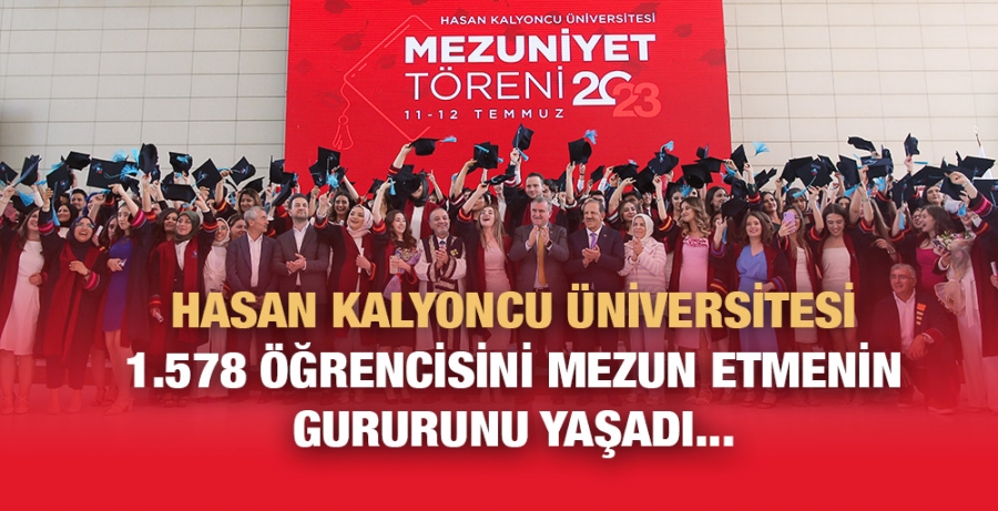 Hasan Kalyoncu Üniversitesi 1.578 Öğrencisini Mezun Etmenin Gururunu Yaşadı