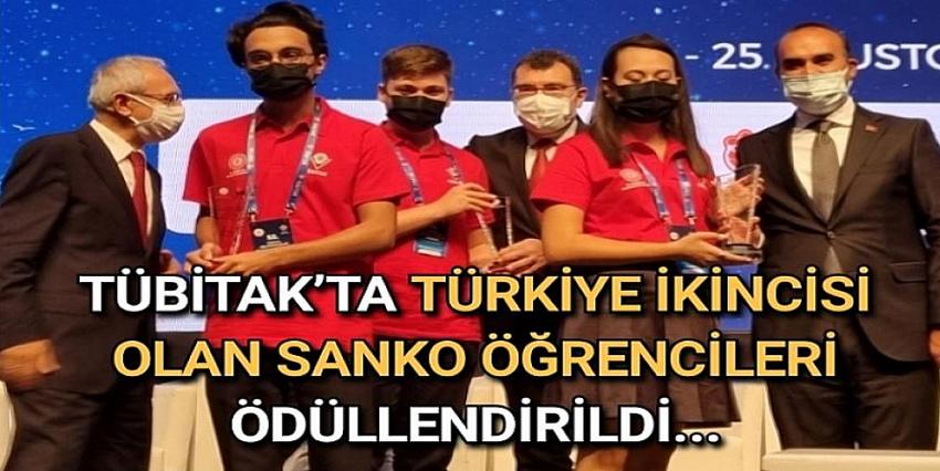 TÜBİTAK’ta Türkiye İkincisi Olan Sanko Öğrencileri Ödüllendirildi