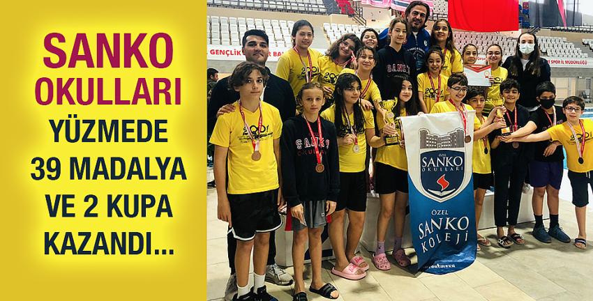 SANKO Okulları Yüzmede 39 Madalya Ve 2 Kupa Kazandı