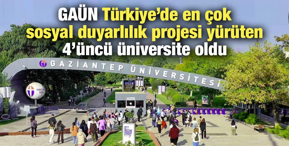 GAÜN Türkiye’de en çok sosyal duyarlılık projesi yürüten 4’üncü üniversite oldu