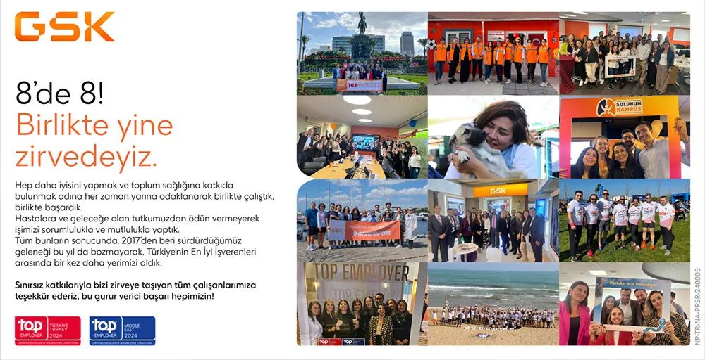 GSK Türkiye, 8. Kez En İyi İşverenler arasında yer aldı