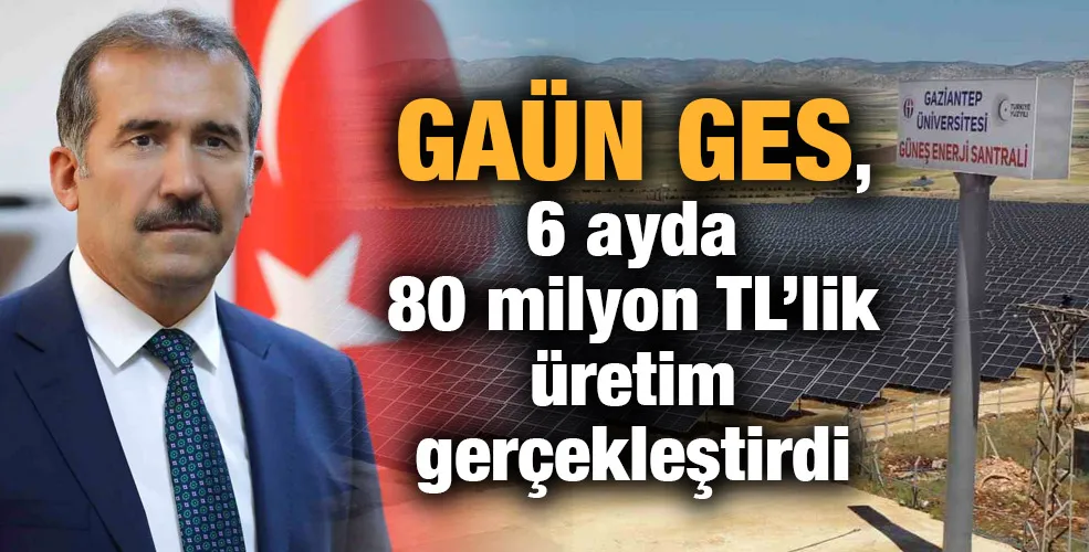 GAÜN GES, 6 ayda 80 milyon TL’lik üretim gerçekleştirdi