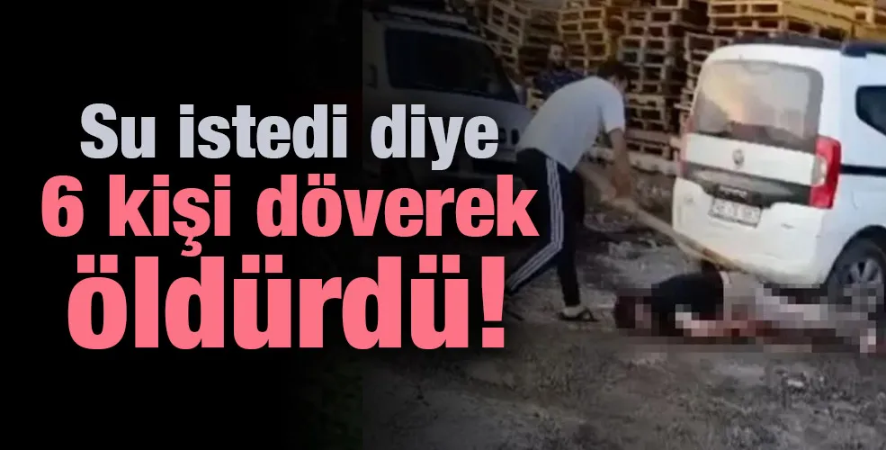 Su istedi diye 6 kişi döverek öldürdü!