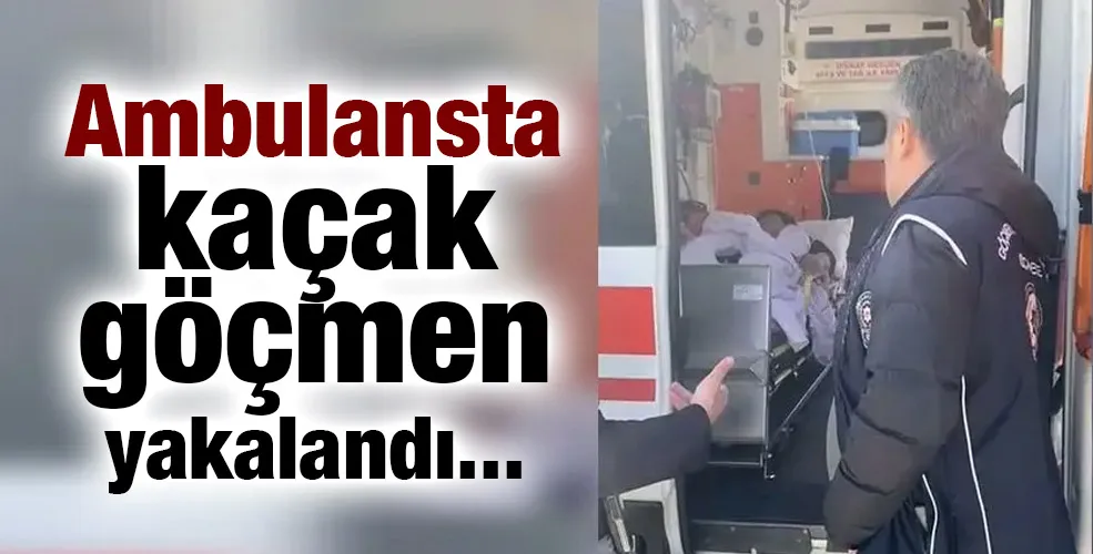 Ambulansta kaçak göçmen yakalandı