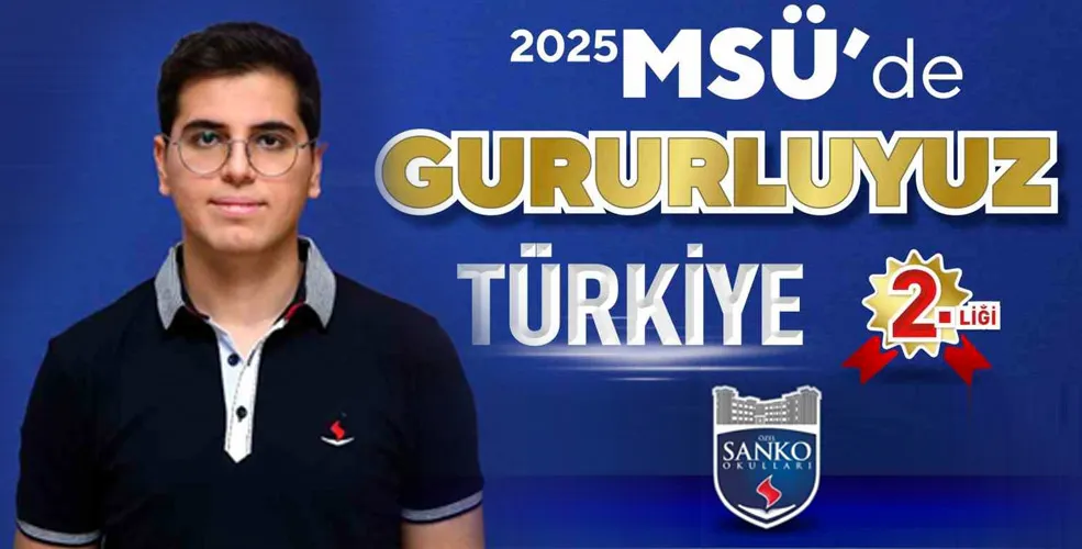 SANKO Okulları öğrencisi MSÜ sınavında Türkiye ikincisi oldu