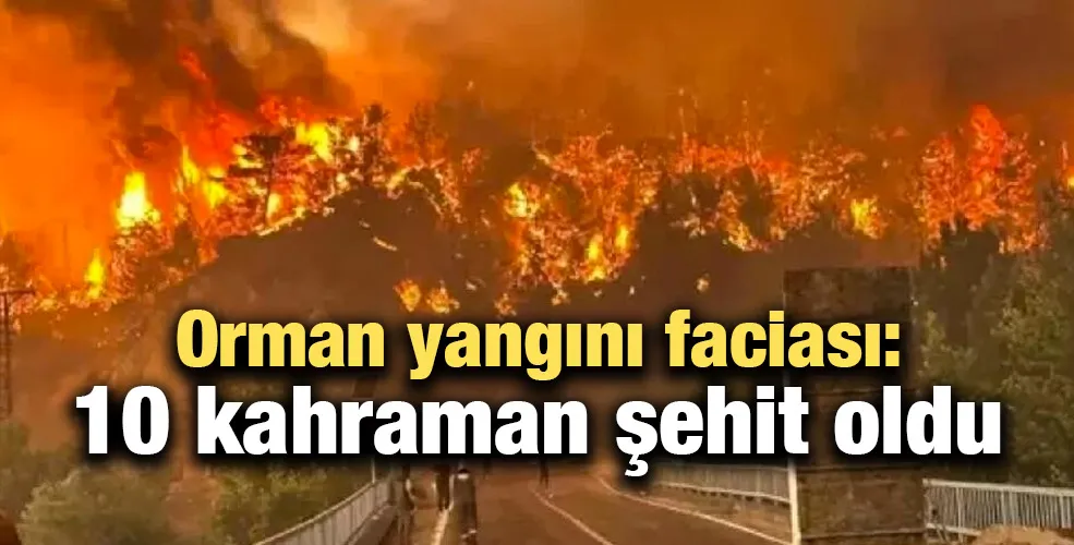 Orman yangını faciası:10 kahraman şehit oldu