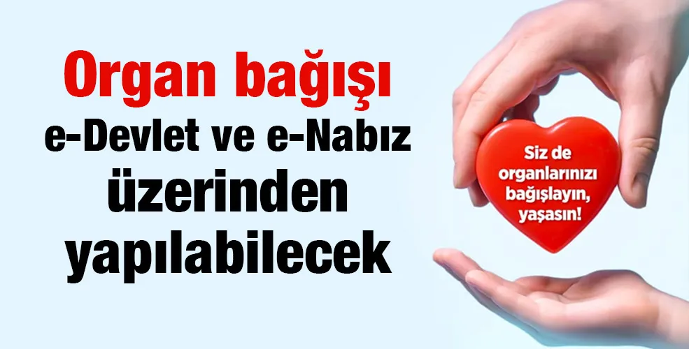 Organ bağışı e-Devlet ve e-Nabız üzerinden yapılabilecek