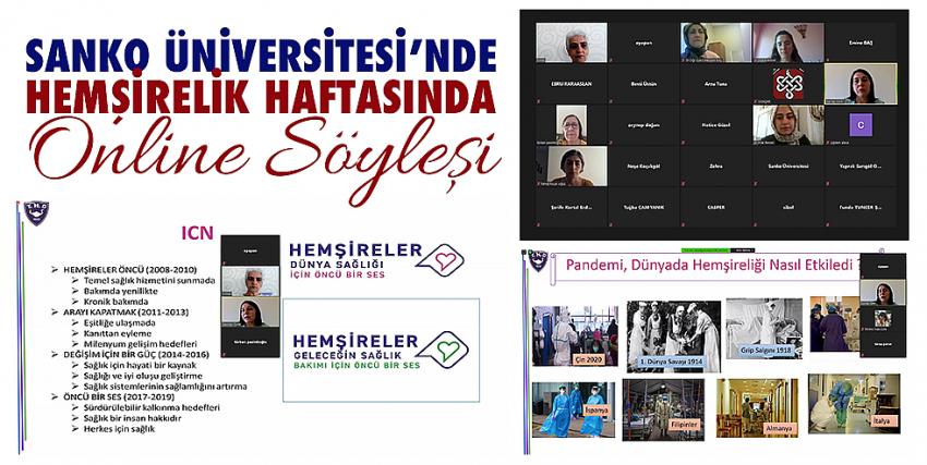 Sanko Üniversitesi’nde Hemşirelik Haftasında Online Söyleşi