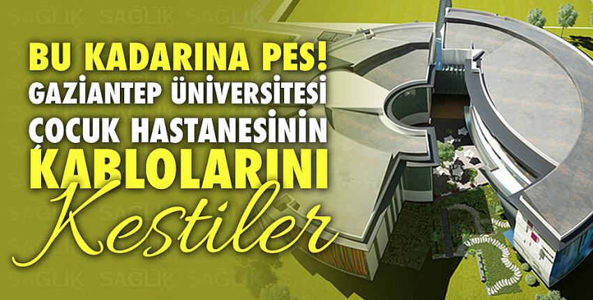 Gaziantep Üniversitesi Çocuk Hastanesinin kablolarını kestiler...