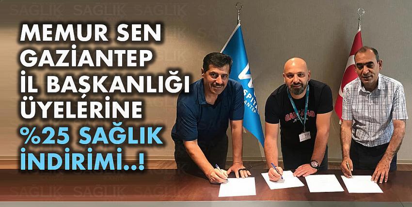 Memur Sen Gaziantep İl Başkanlığı Üyelerine 25 Sağlık İndirim