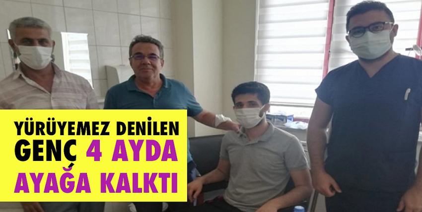 Yürüyemez denilen genç 4 ayda ayağa kalktı!