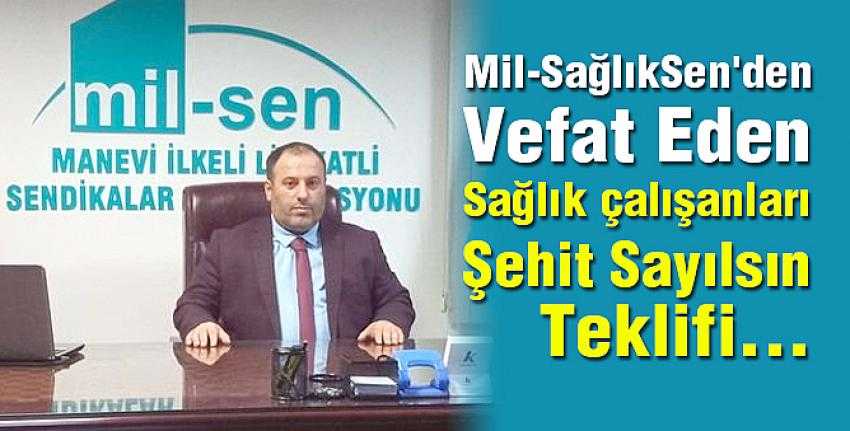 Sağlık çalışanları Şehit Sayılsın