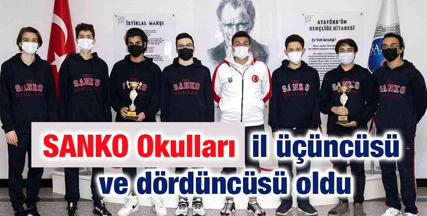 SANKO Okulları il üçüncüsü ve dördüncüsü oldu